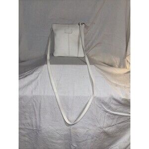 fossil Crossbody, White Pebble Leather, Silver Hardware Wedding